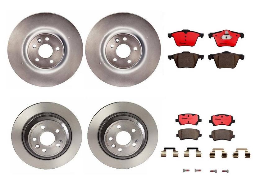 Brembo Brake Pads and Rotors Kit - Front and Rear (336mm/302mm) (Ceramic)